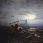 The Water-Sprite and Ägir's Daughters, Nils Blommér, 1849, Wikipedia photo. For this poem, Kaðlín and Hrönn.